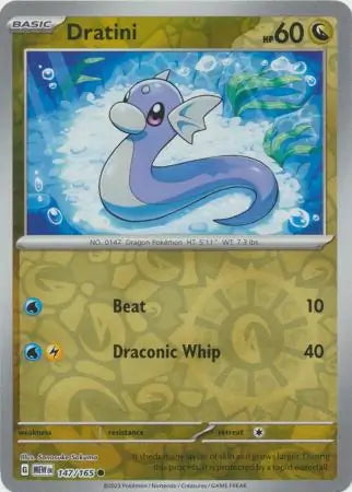 151 Set Dratini #147/165 reverse holo