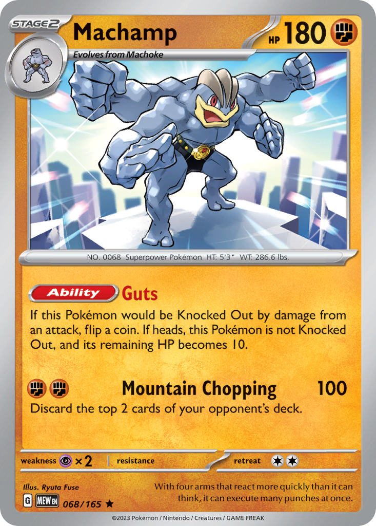151 Set Holo Machamp #68/165