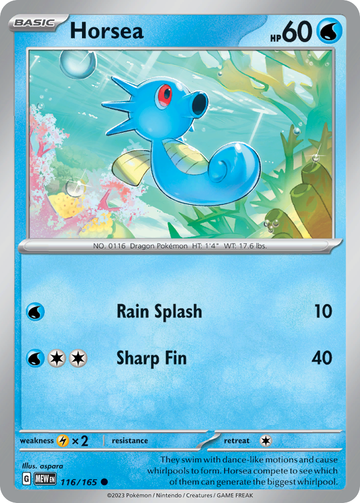 151 Set Horsea #116/165