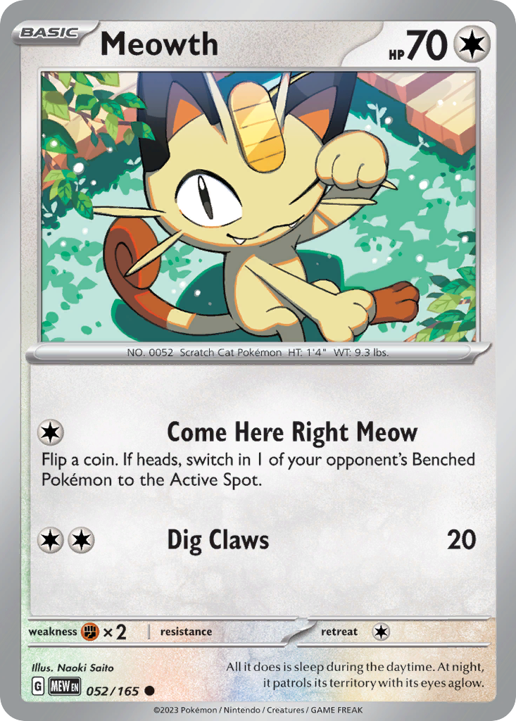 151 Set Meowth #52/165