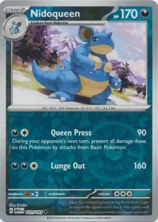 151 Set Nidoqueen #31/165 reverse holo