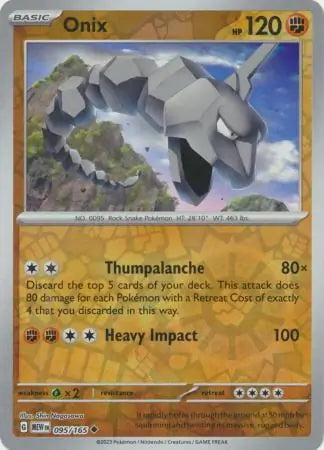 151 Set Onix #95/165 reverse holo