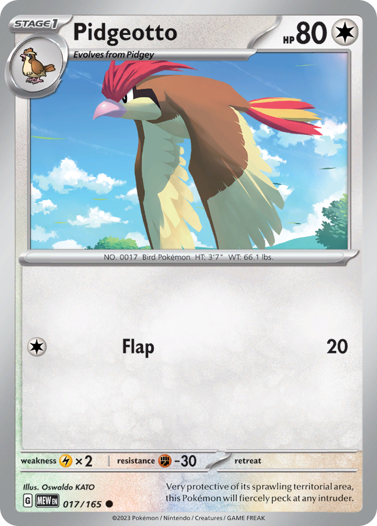 151 Set Pidgeotto #17/165