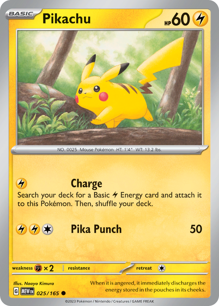 151 Set Pikachu #25/165