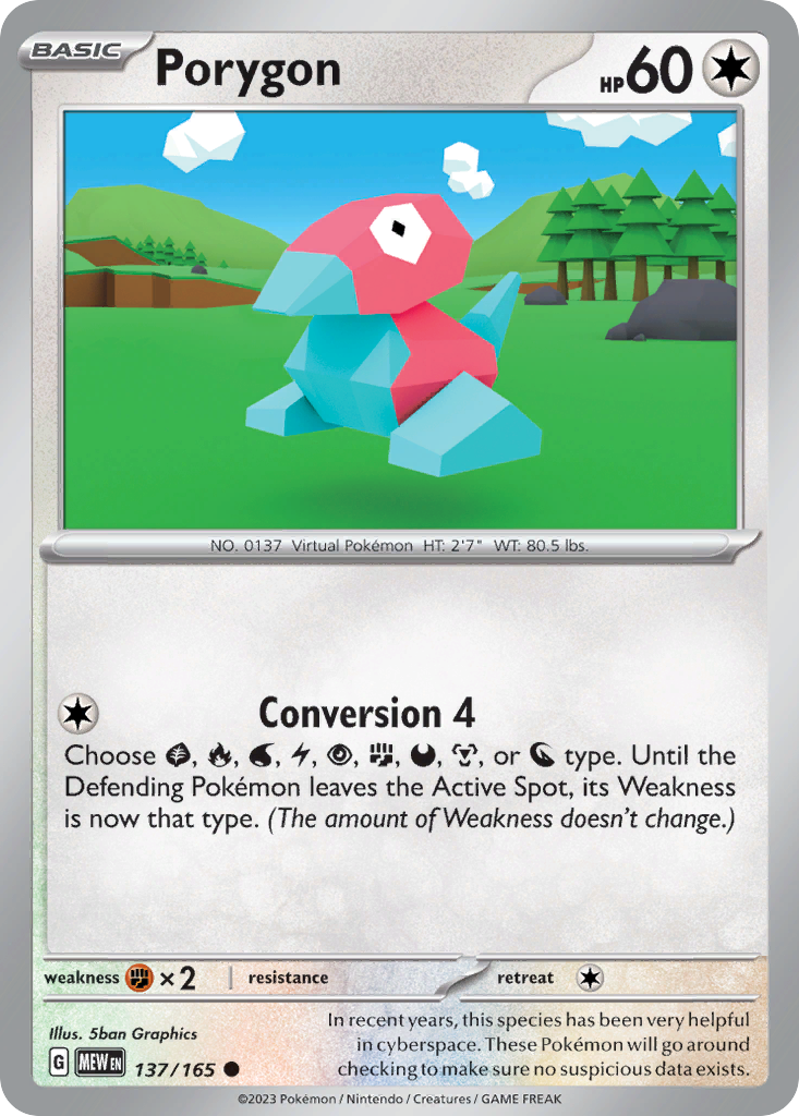 151 Set Porygon #137/165
