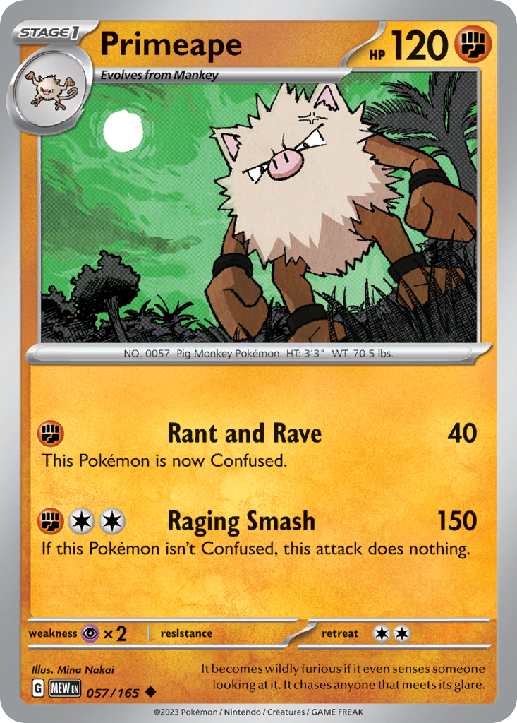 151 Set Primeape #57/165