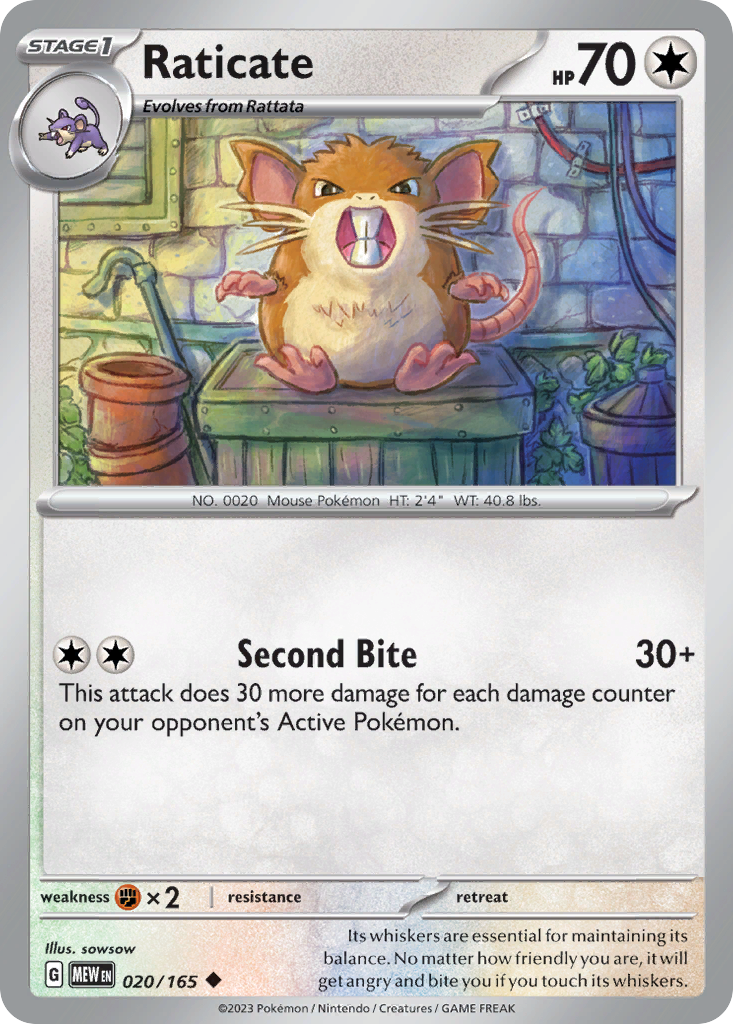 151 Set Raticate #20/165