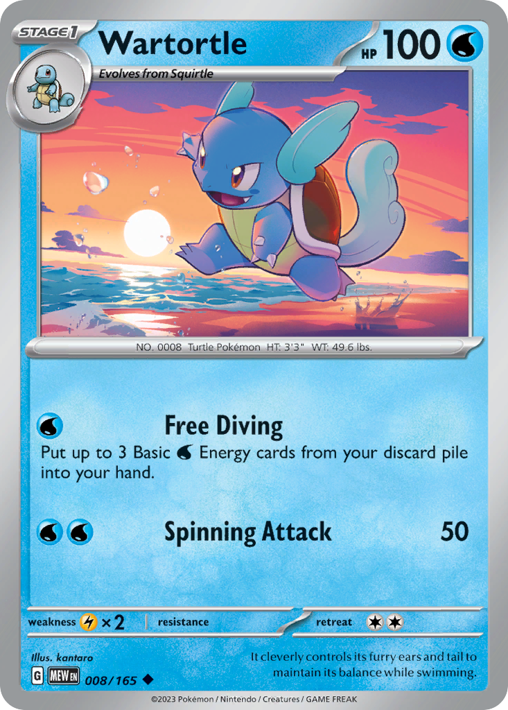 151 Set Wartortle #8/165