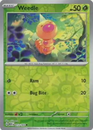 151 Set Weedle #13/165 reverse holo