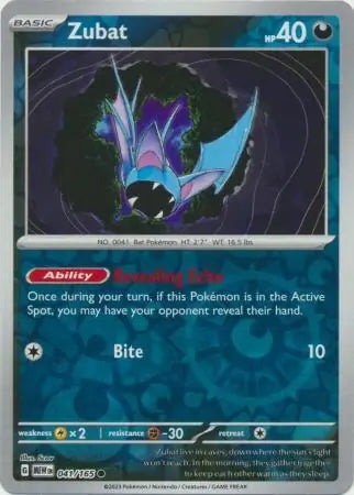 151 Set Zubat #41/165 reverse holo