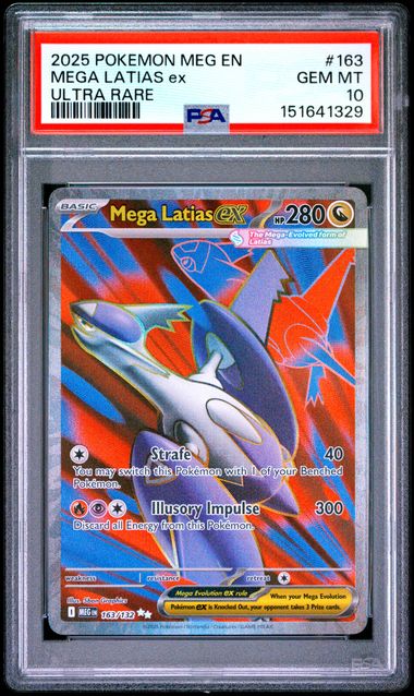 2025 Mega Evolution #163 Mega Latias ex PSA 10 #151641329 Front