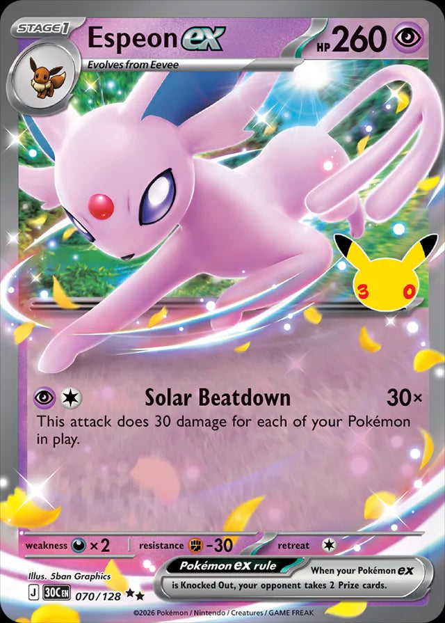 30th Celebration Espeon ex #070/128