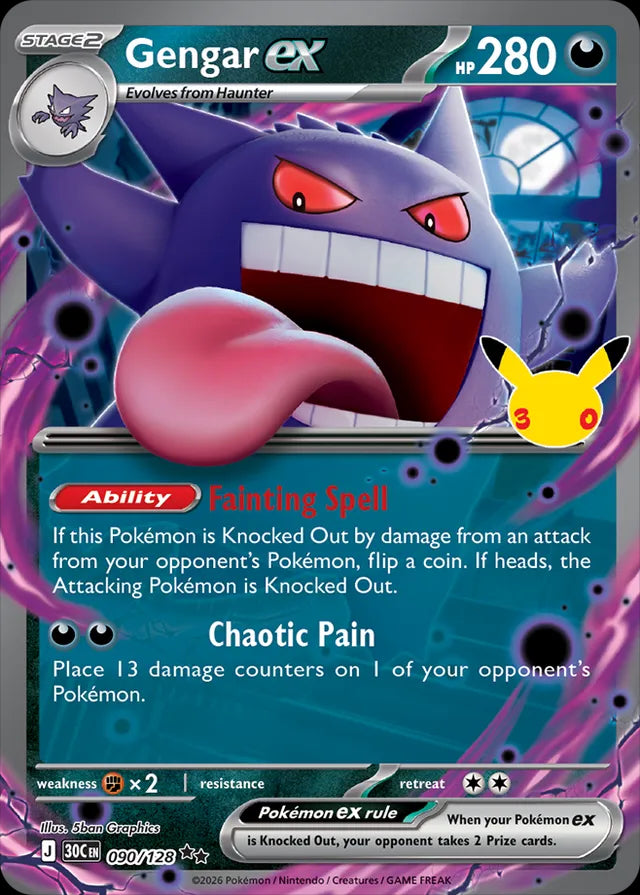 30th Celebration Gengar ex #090/128