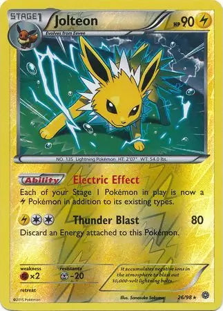 Ancient Origins Jolteon #26/98 reverse holo