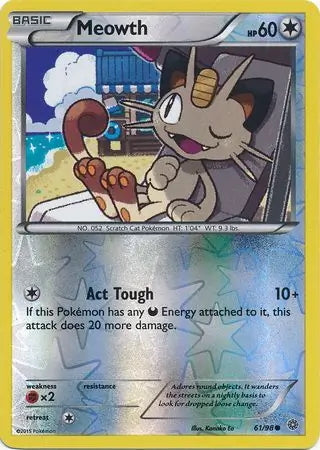 Ancient Origins Meowth #61/98 reverse holo