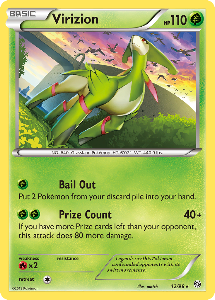 Ancient Origins Non - Holo Virizion #12/98