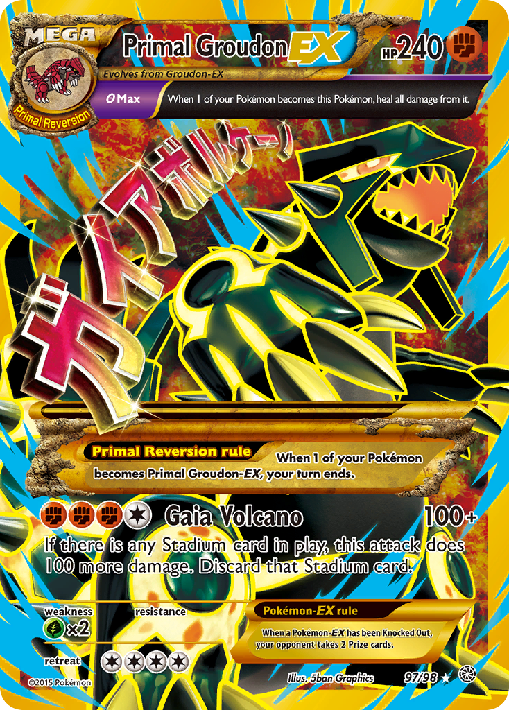 Primal Groudon EX 97/98 Ancient Origins