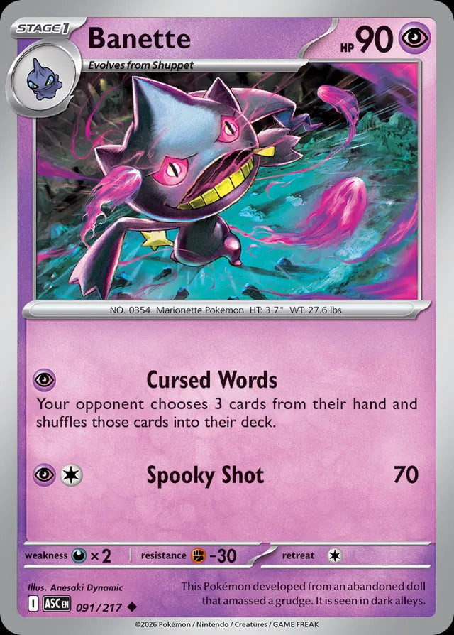 Ascended Heroes Banette #091/217