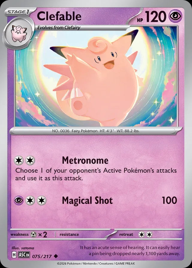 Ascended Heroes Clefable #075/217