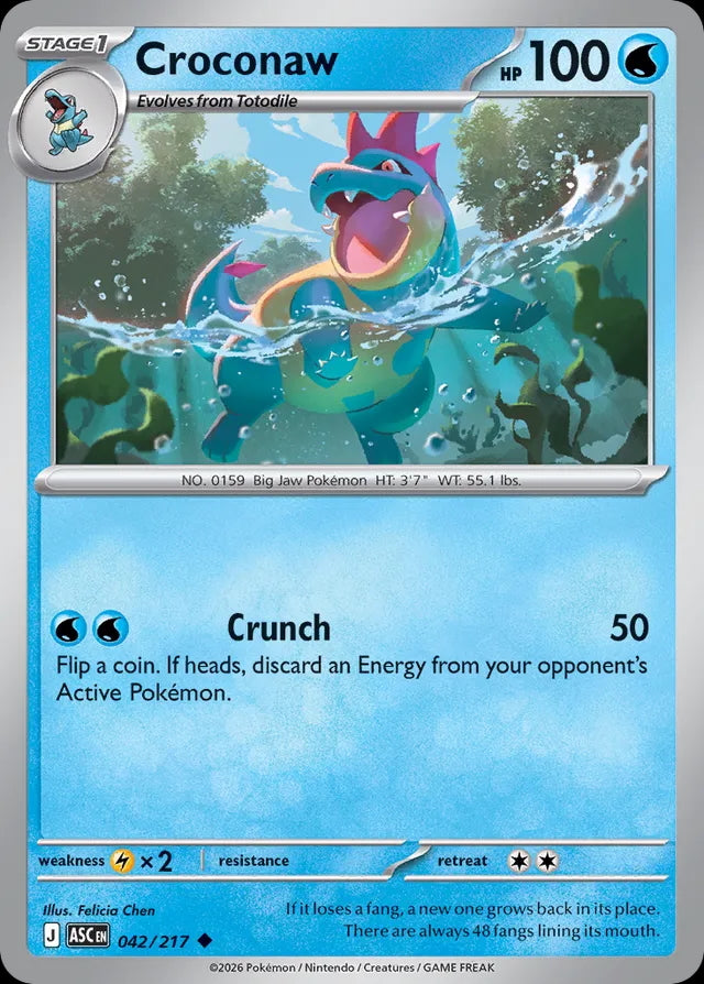 Ascended Heroes Croconaw #042/217