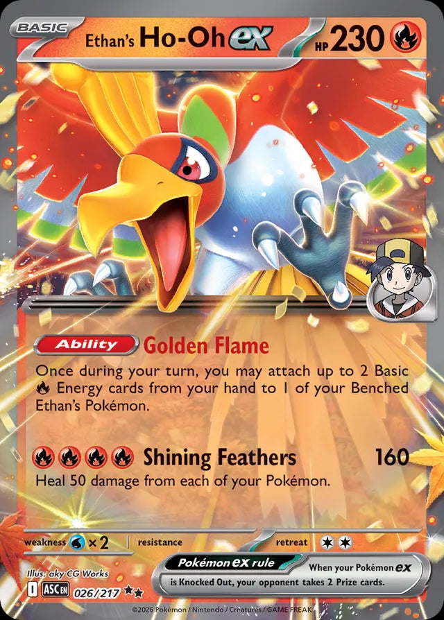 Ascended Heroes Ethan’s Ho-Oh ex #026/217