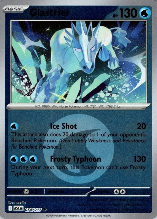 Ascended Heroes Glastrier #054/217 Reverse Holo
