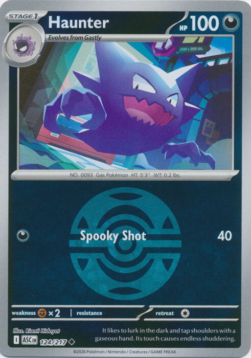 Ascended Heroes Haunter #124/217 Pokeball Reverse Holo