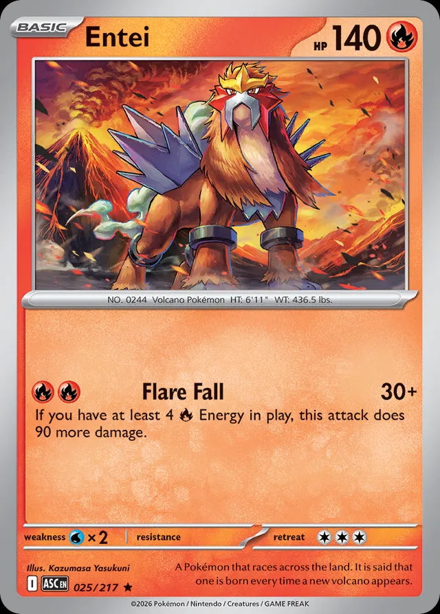 Ascended Heroes Holo Entei #025/217