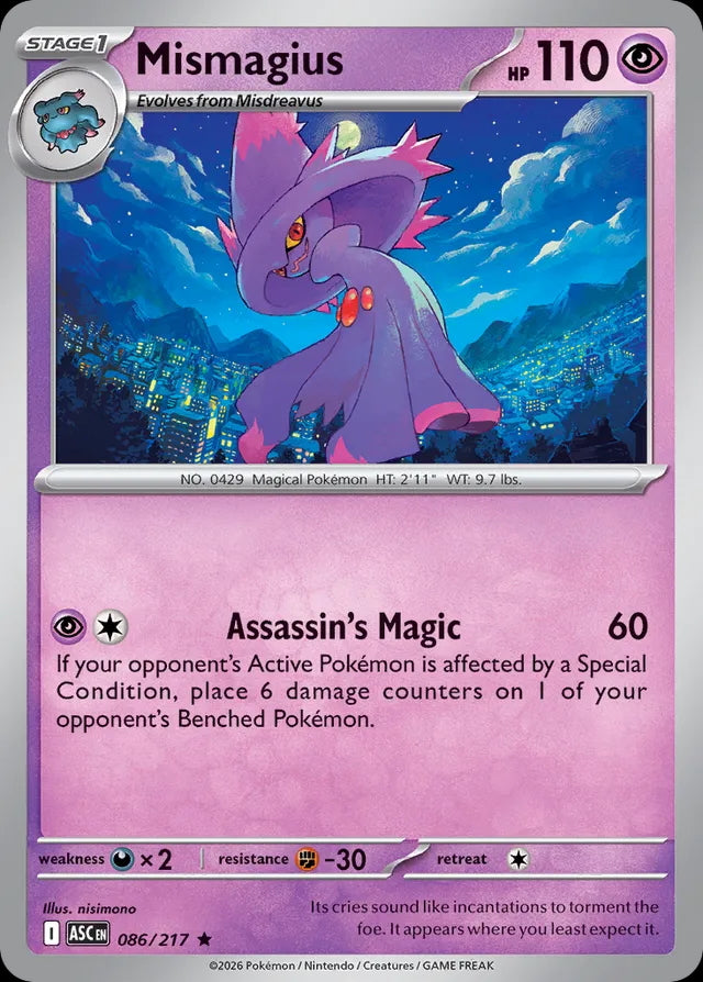 Ascended Heroes Holo Mismagius #086/217
