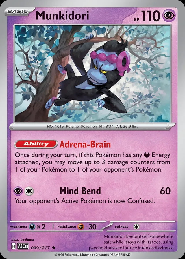 Ascended Heroes Holo Munkidori #099/217