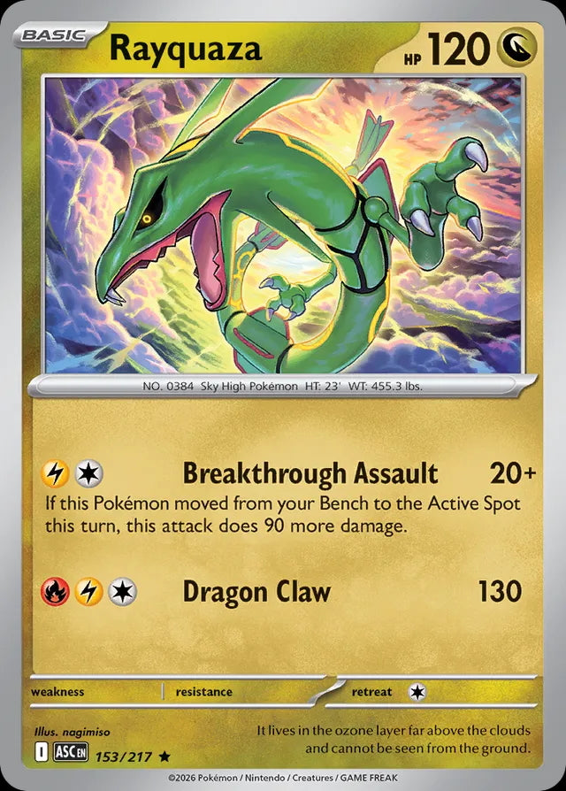 Ascended Heroes Holo Rayquaza #153/217