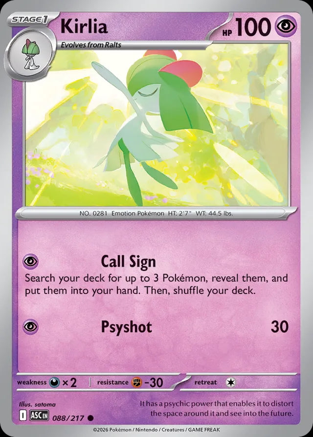 Ascended Heroes Kirlia #088/217