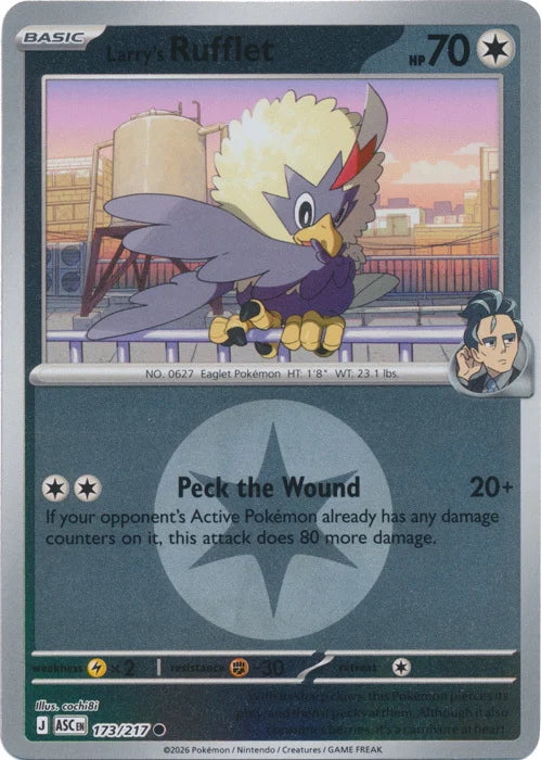 Ascended Heroes Larry’s Rufflet #173/217 Reverse Holo