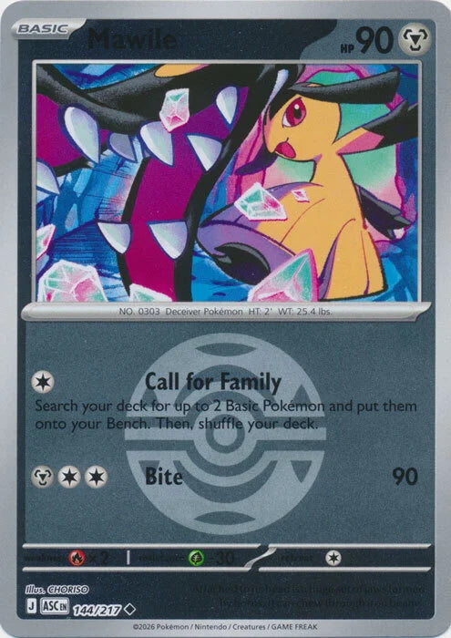 Ascended Heroes Mawile #144/217 Pokeball Reverse Holo