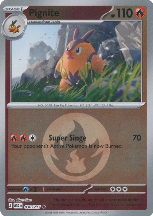 Ascended Heroes Pignite #030/217 Reverse Holo
