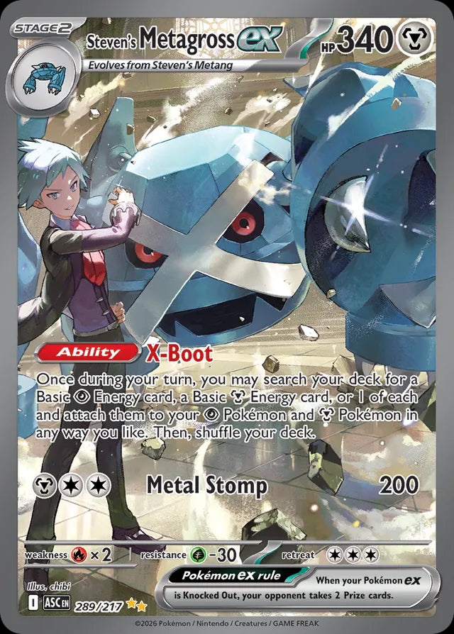 Ascended Heroes Steven’s Metagross ex #289/217