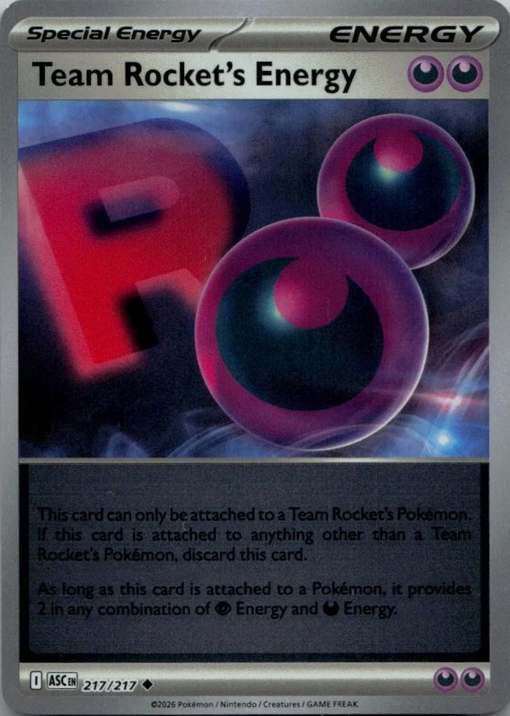 Ascended Heroes Team Rocket’s Energy #217/217 Reverse Holo