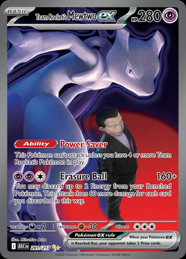 Team Rocket's Mewtwo ex 281/217