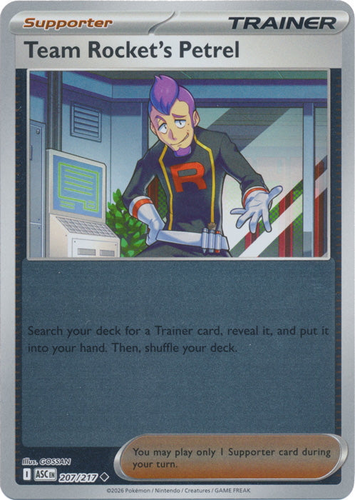 Ascended Heroes Team Rocket’s Petrel #207/217 Reverse Holo