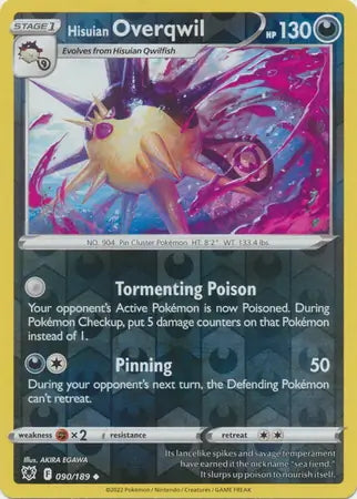 Astral Radiance Hisuian Overqwil #90/189 reverse holo