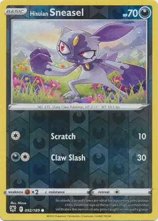 Astral Radiance Hisuian Sneasel #92/189 reverse holo