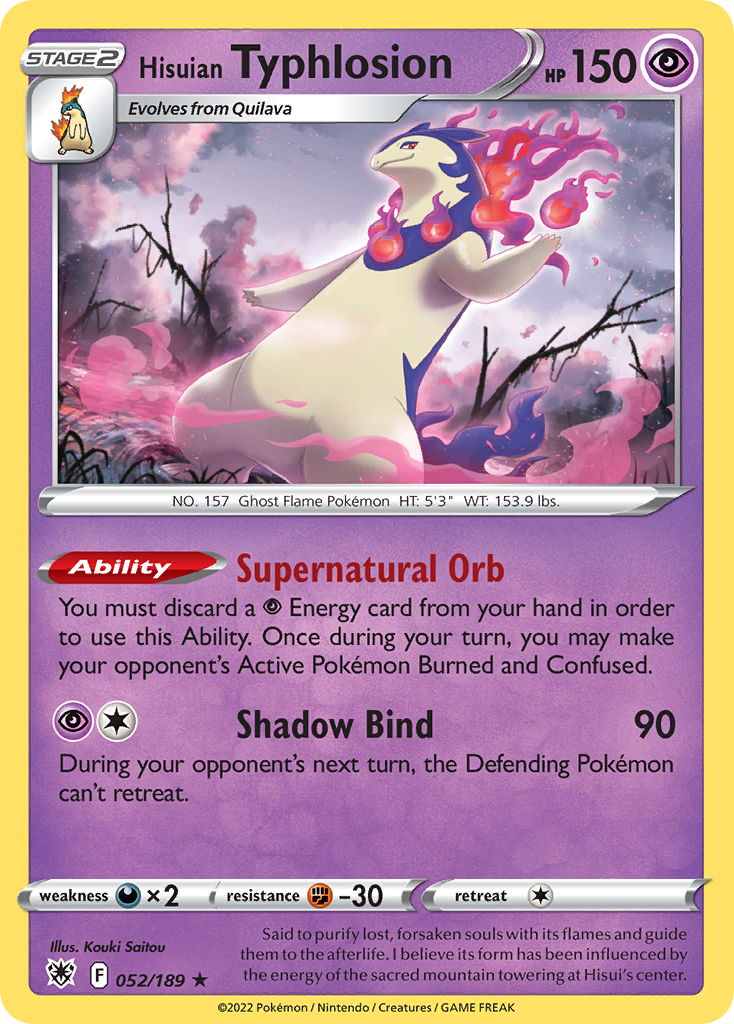 Astral Radiance Holo Hisuian Typhlosion #52/189