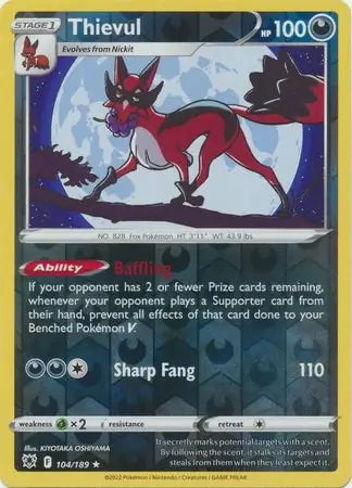 Astral Radiance Thievul #104/189 reverse holo