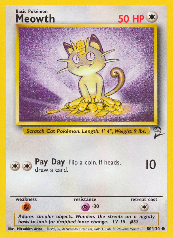 Base Set 2 Meowth #80/130