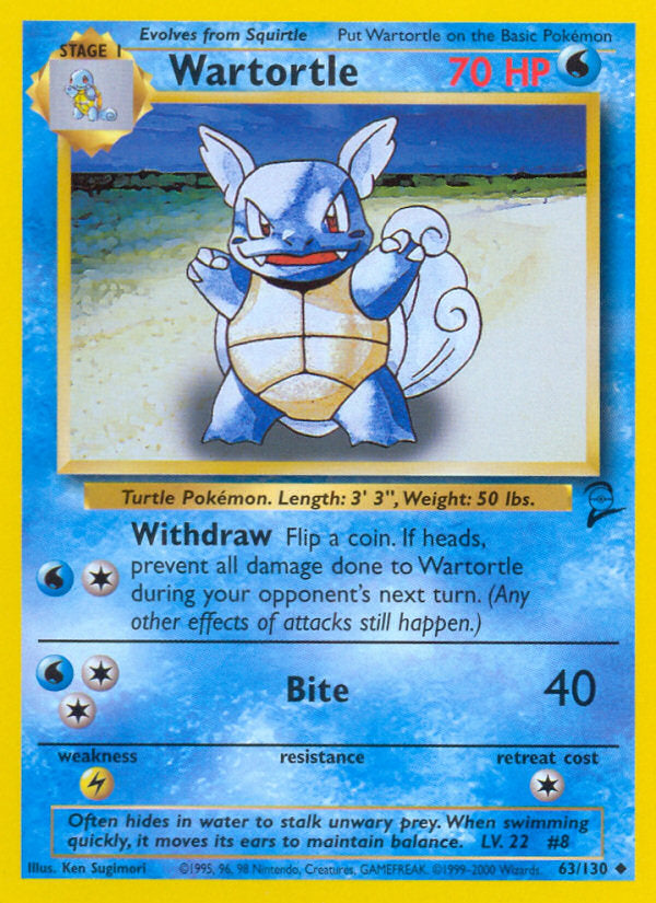 Base Set 2 Wartortle #63/130