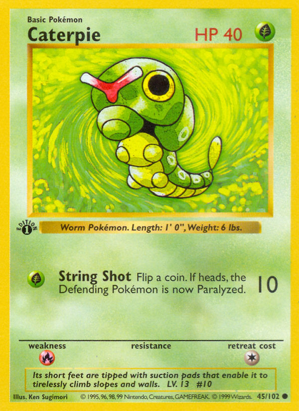 Base set Caterpie #45/102 first edition