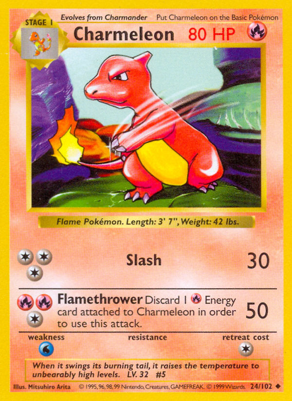 Base set Charmeleon #24/102 shadowless