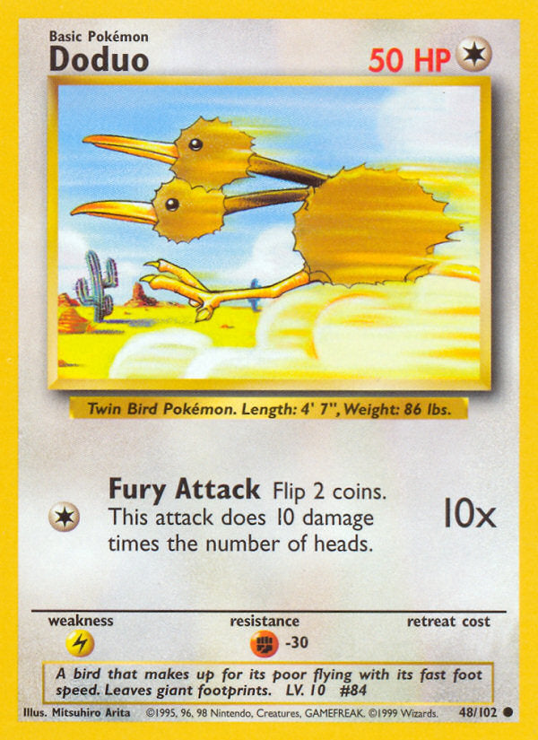 Base set Doduo #48/102 unlimited