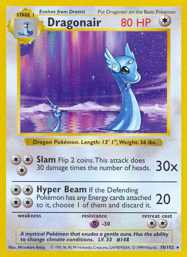 Base set Dragonair #18/102 shadowless