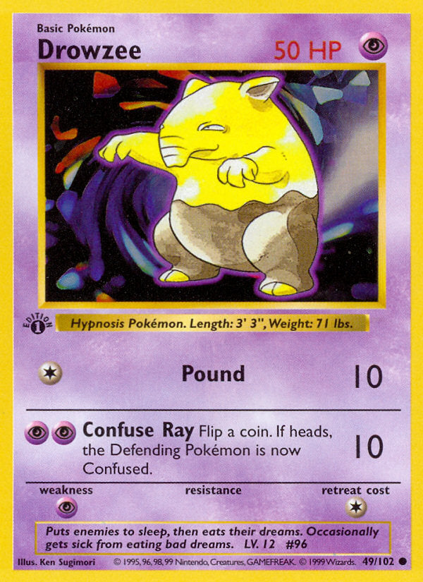 Base set Drowzwee #49/102 first edition